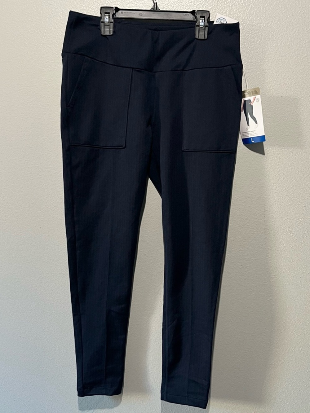 MONDETTA BUNDLE NEW 2 Jacquard knit Navy blue and Brown Leggings Size L - Picture 3 of 7